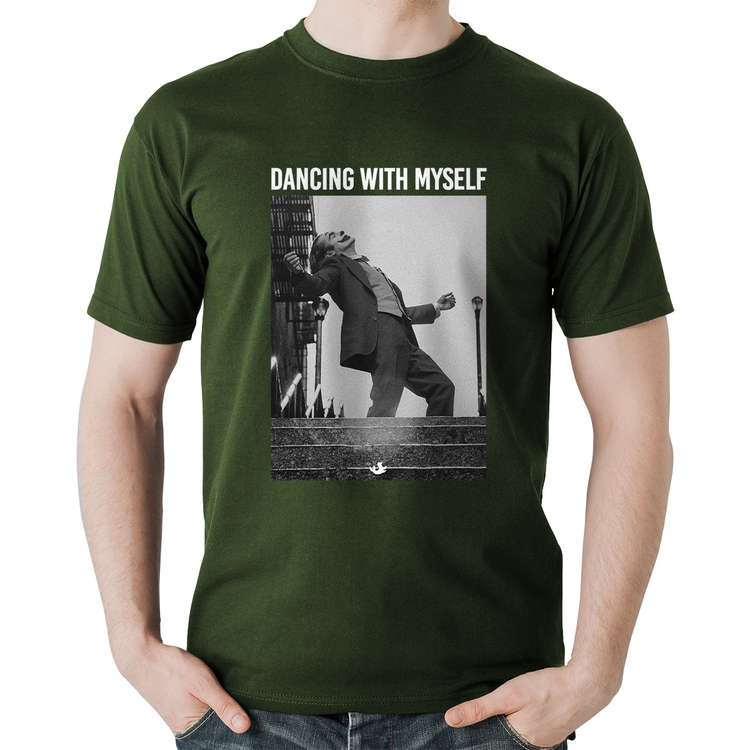 Camiseta Algodão Dancing with myself - Musgo