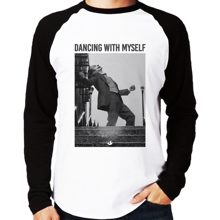 Camiseta Raglan Dancing with myself Manga Longa