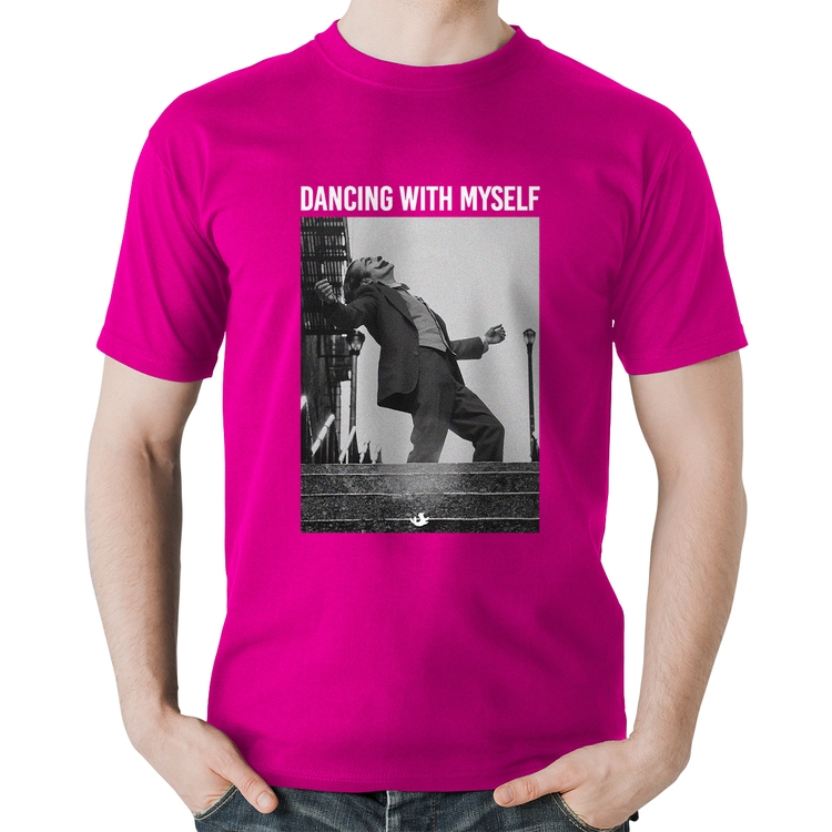 Camiseta Algodão Dancing with myself - Rosa