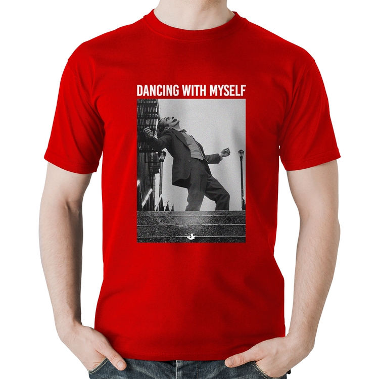 Camiseta Algodão Dancing with myself - Vermelha