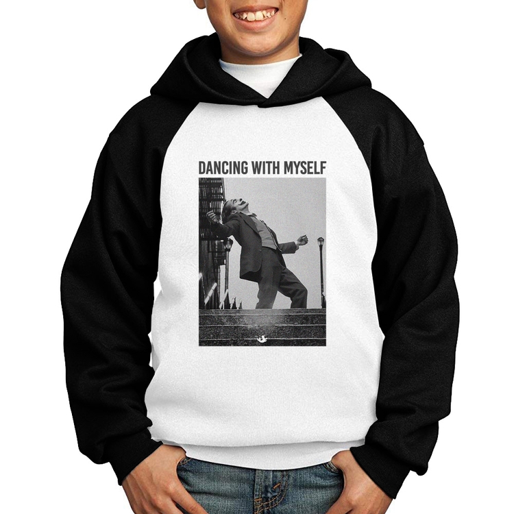Moletom Infantil Dancing with myself - Branco/Preto