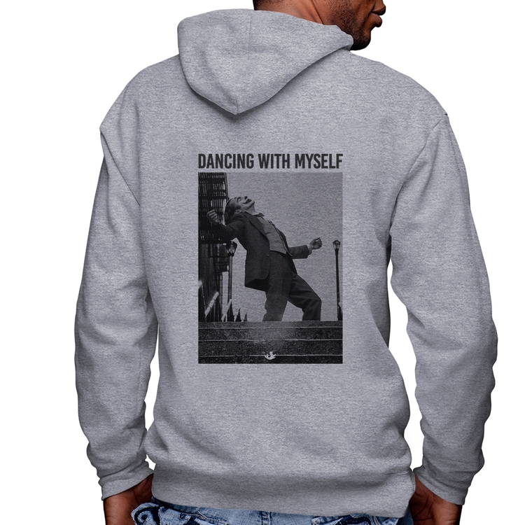 Blusa Moletom Dancing with myself Masculina com Capuz e Zíper - Mescla