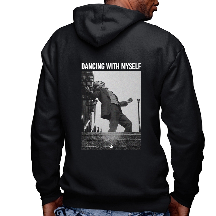 Blusa Moletom Dancing with myself Masculina com Capuz e Zíper