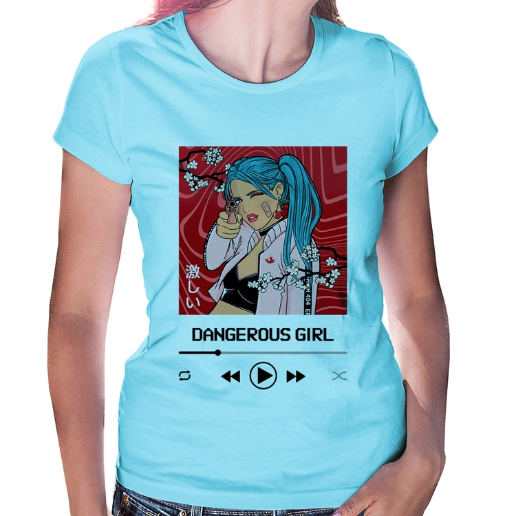 Baby Look Dangerous Girl - Azul Bebê