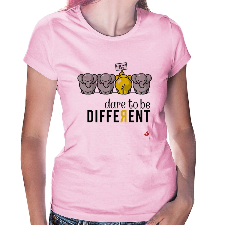 Baby Look Dare to be different - Rosa Bebê