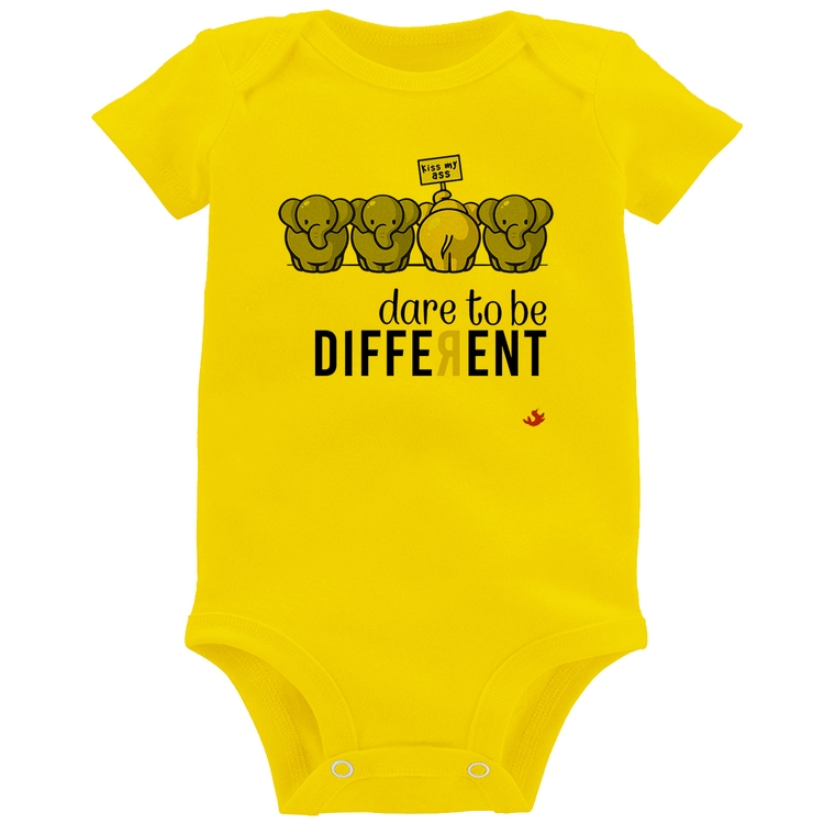 Body Bebê Dare to be different - Amarelo