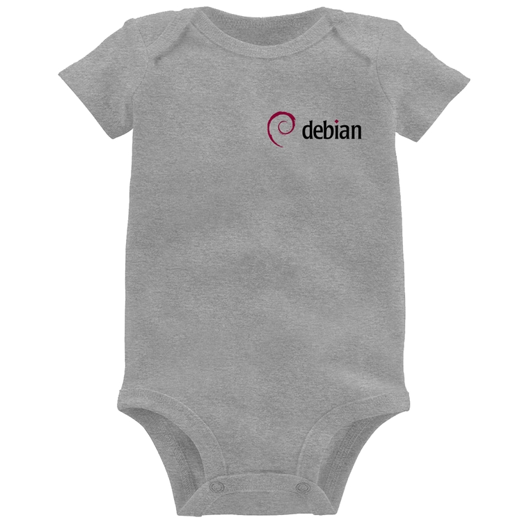 Body Bebê Debian Linux - Cinza