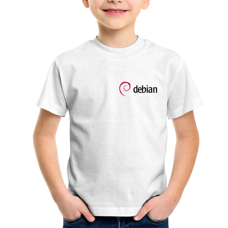 Camiseta Infantil Debian Linux