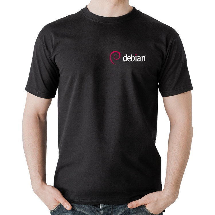 Camiseta Algodão Debian Linux