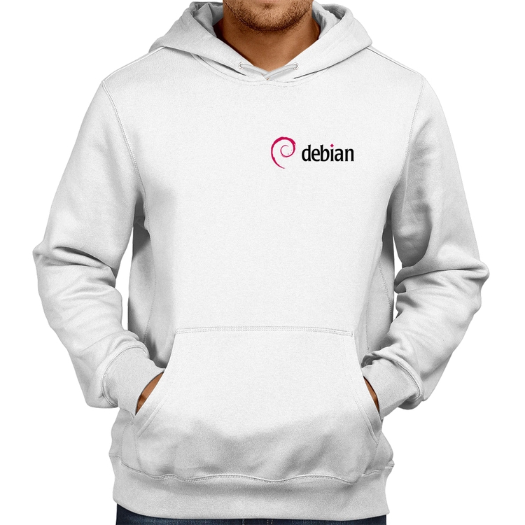 Moletom Debian Linux - Branco