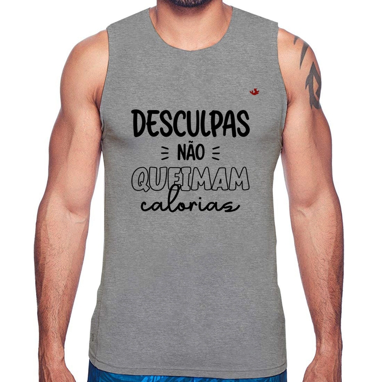 Regata Desculpas não queimam calorias - Cinza