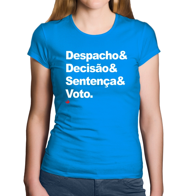 Baby Look Algodão Despacho & Decisão & Sentença & Voto - Azul