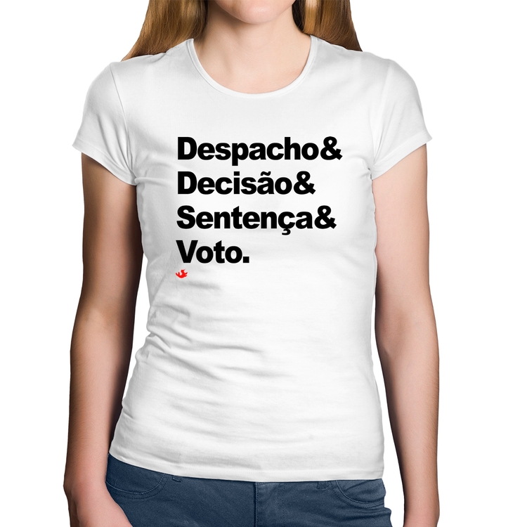 Baby Look Algodão Despacho & Decisão & Sentença & Voto - Branca