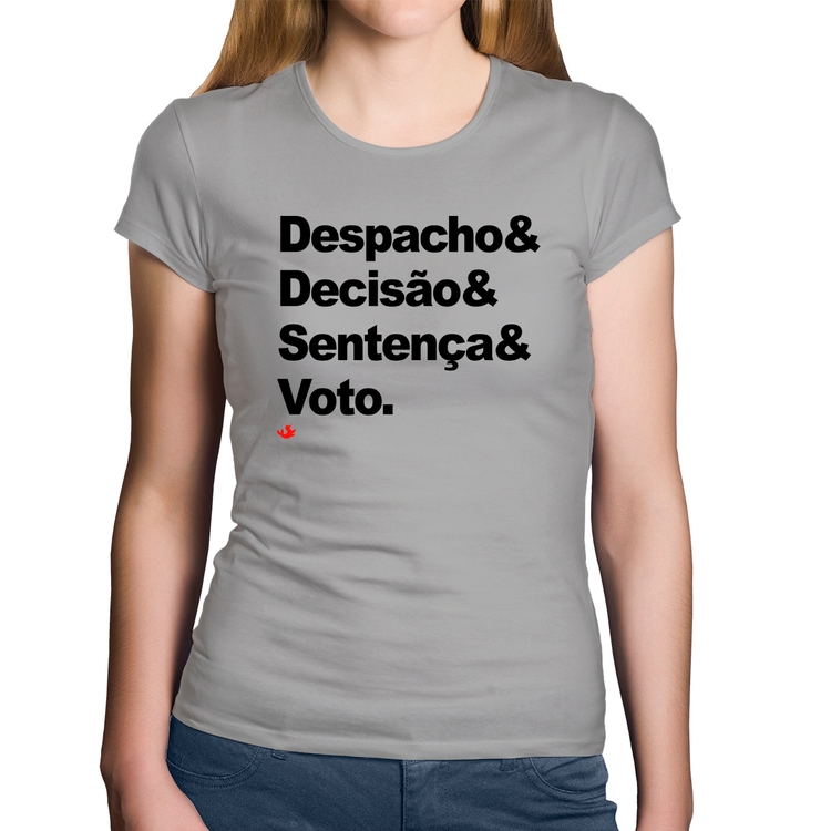 Baby Look Algodão Despacho & Decisão & Sentença & Voto - Cinza