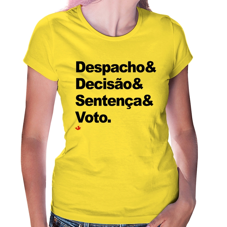 Baby Look Despacho & Decisão & Sentença & Voto - Amarela