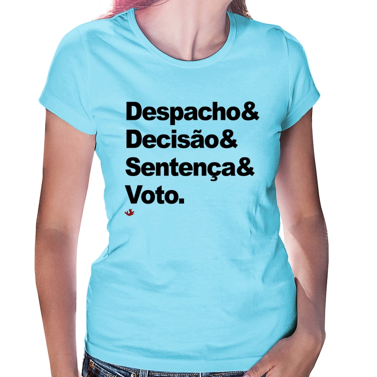 Baby Look Despacho & Decisão & Sentença & Voto - Azul Bebê