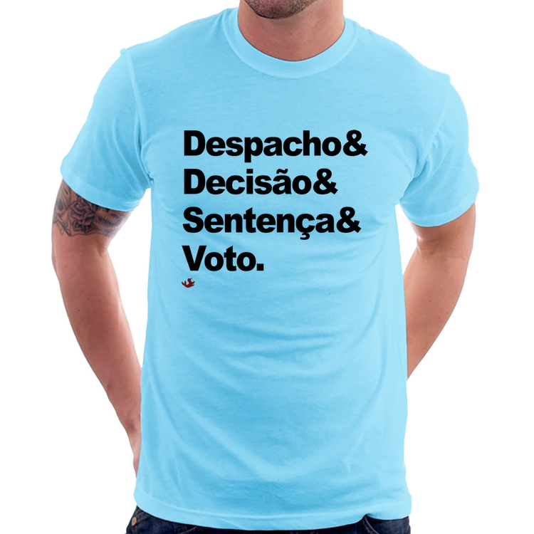 Camiseta Despacho & Decisão & Sentença & Voto - Azul Bebê