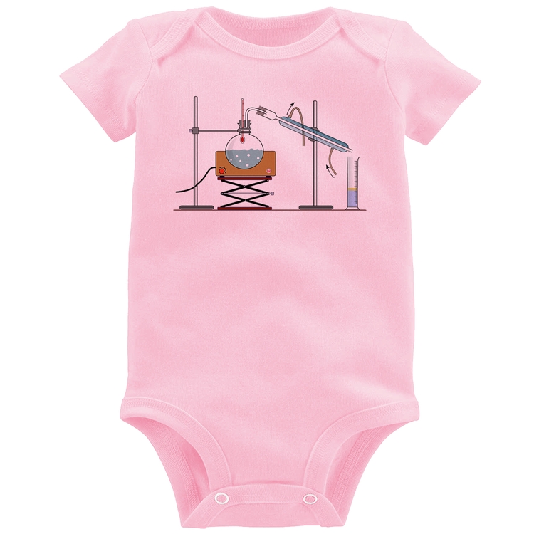 Body Bebê Destilação Química - Rosa Bebê