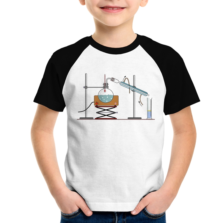 Camiseta Raglan Infantil Destilação Química