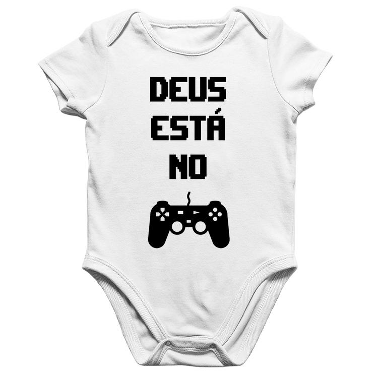 Body Bebê Algodão Deus está no controle - Branco