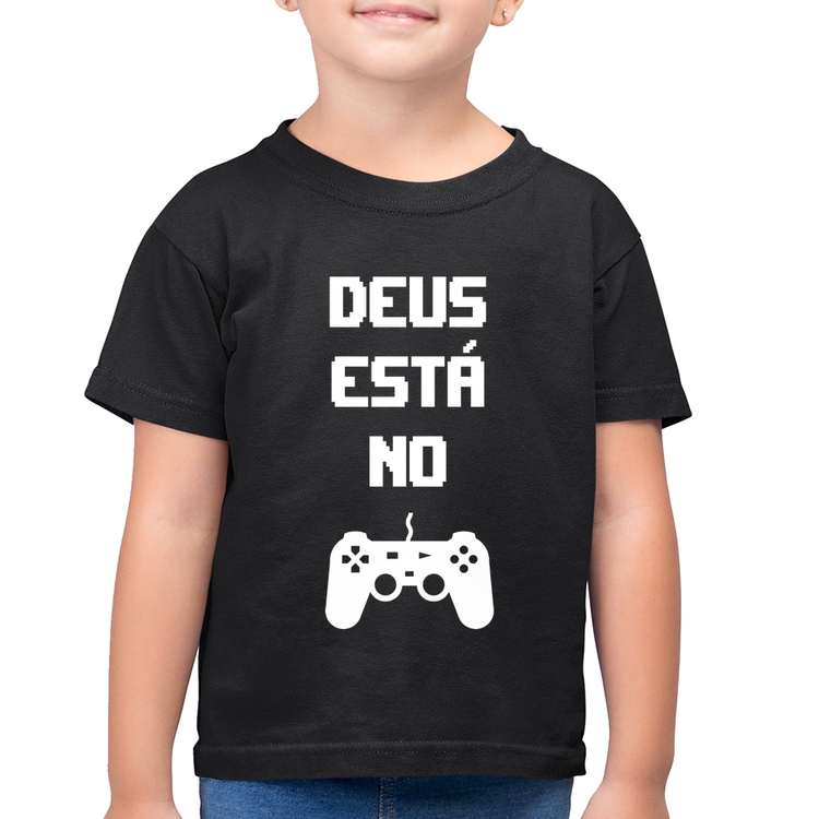 Camiseta Algodão Infantil Deus está no controle