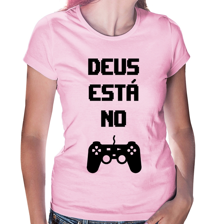 Baby Look Deus está no controle - Rosa Bebê