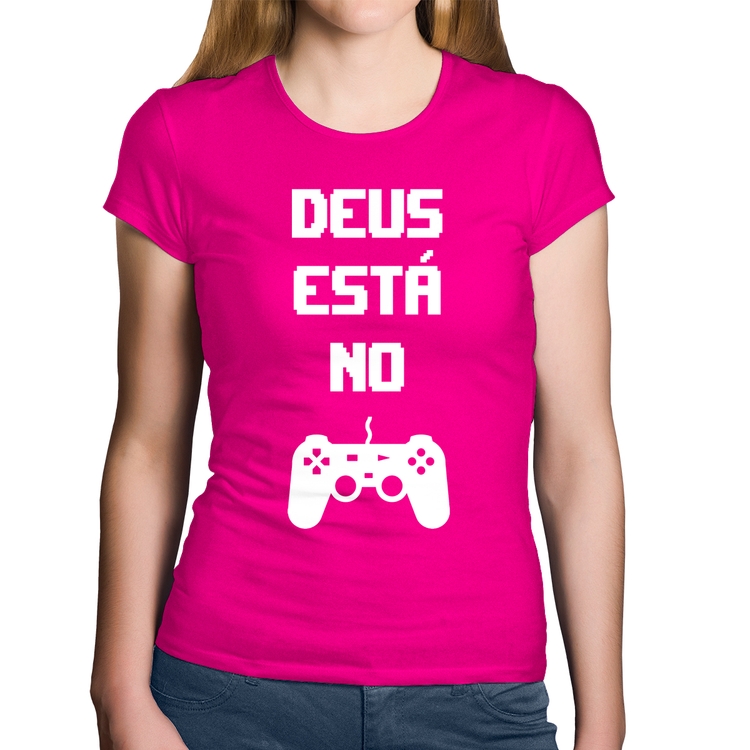 Baby Look Algodão Deus está no controle - Rosa