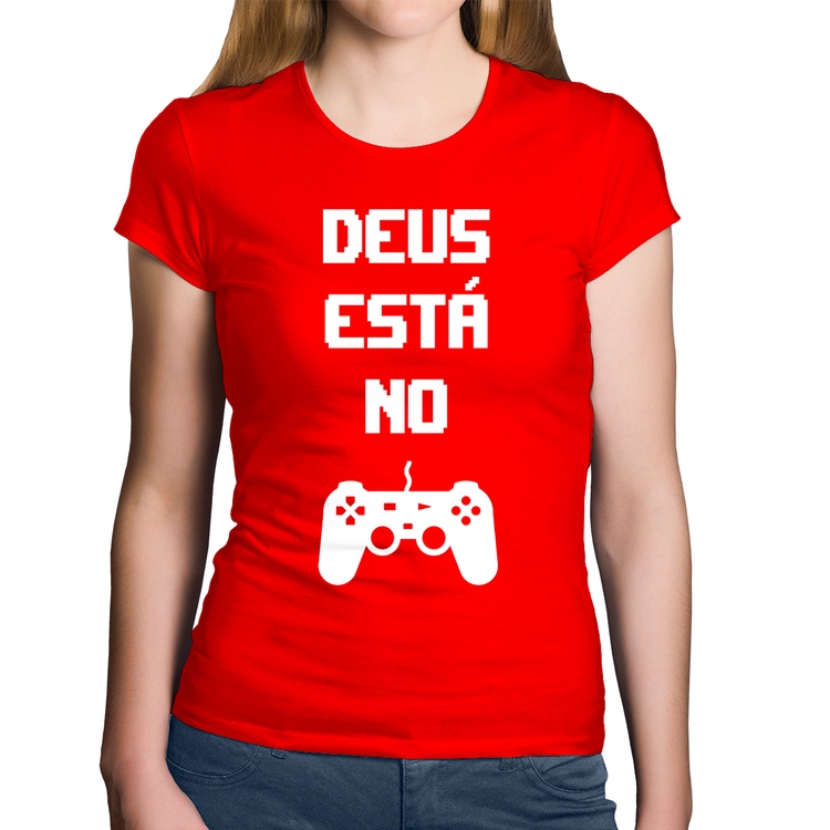 Baby Look Algodão Deus está no controle - Vermelha