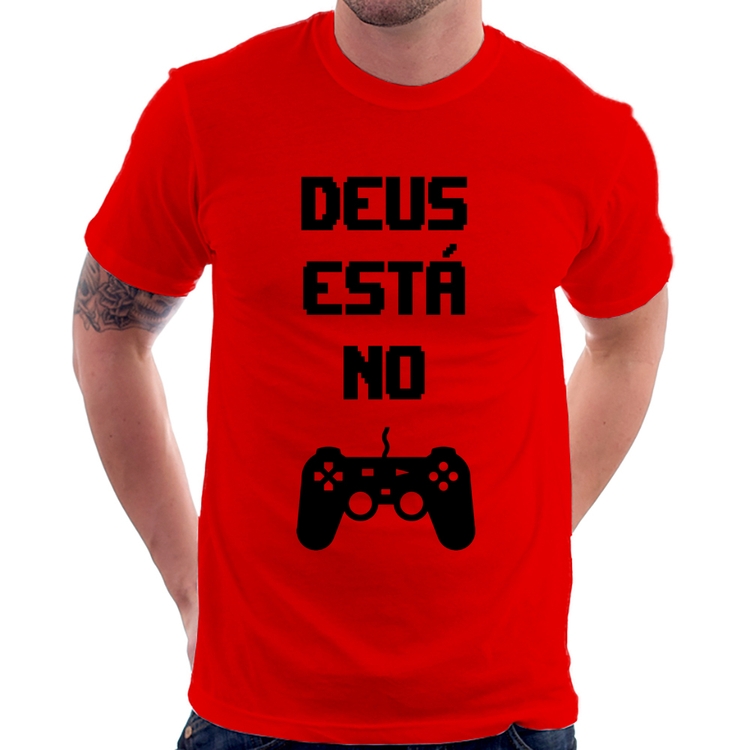Camiseta Deus está no controle - Vermelha