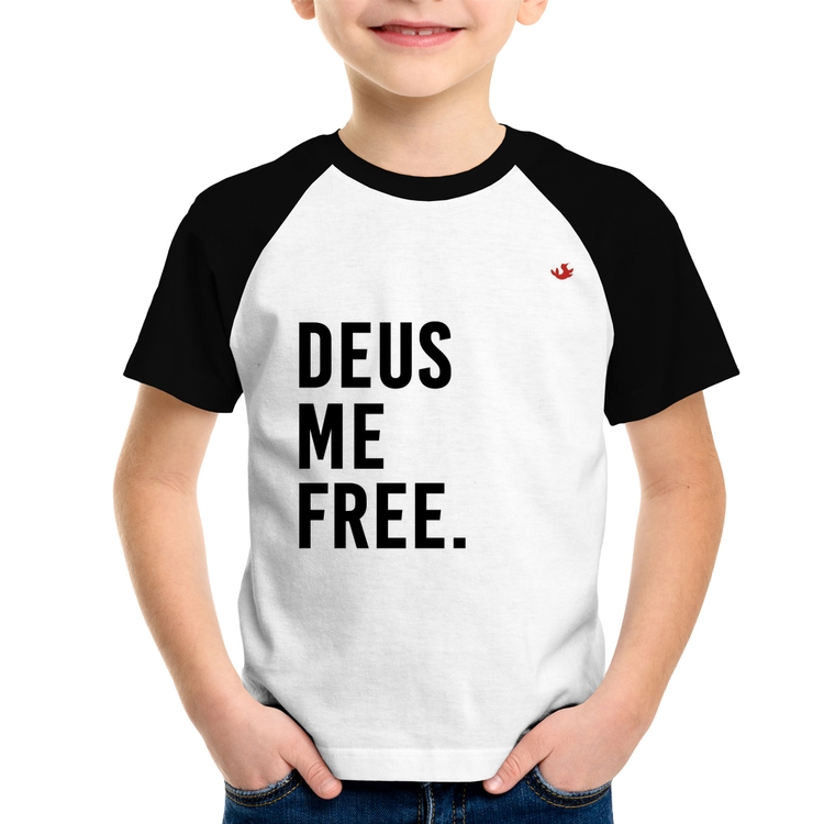 Camiseta Raglan Infantil Deus me free