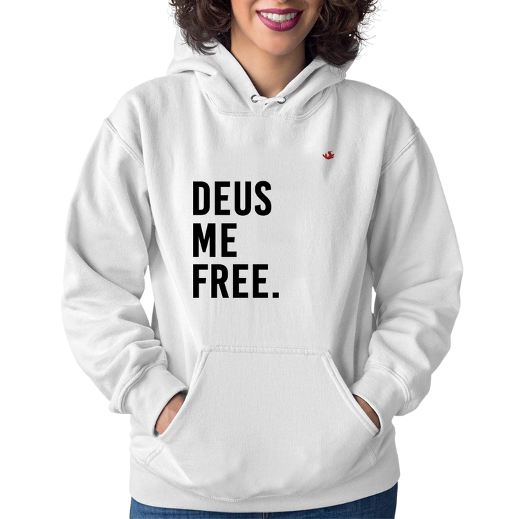 Moletom Feminino Deus me free - Branco