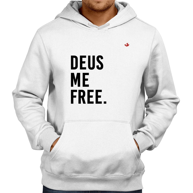 Moletom Deus me free - Branco