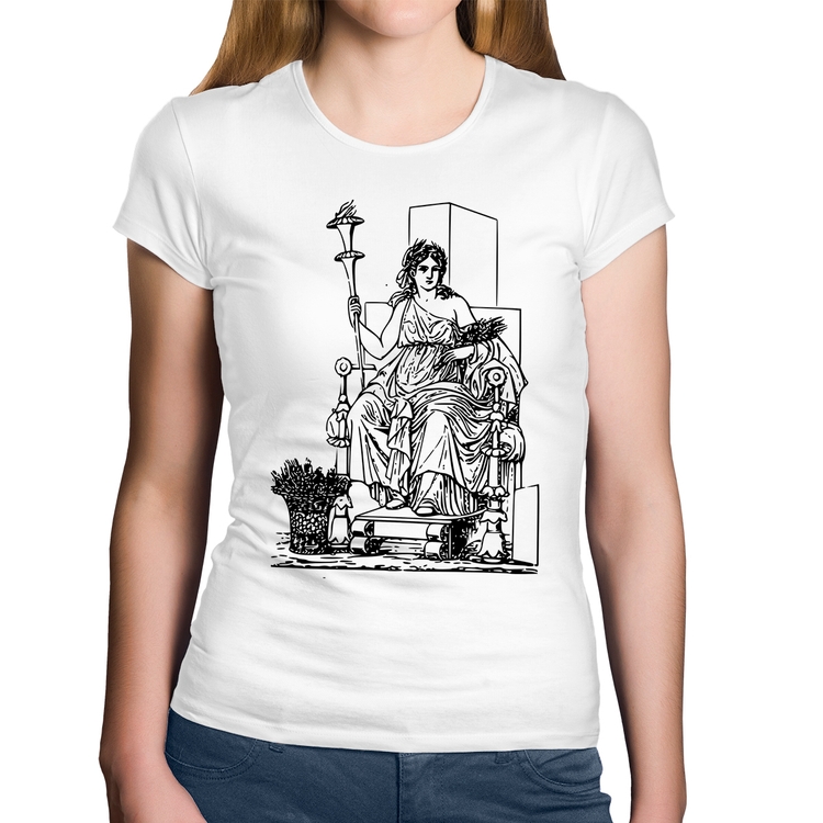 Baby Look Algodão Deusa Ceres - Branca