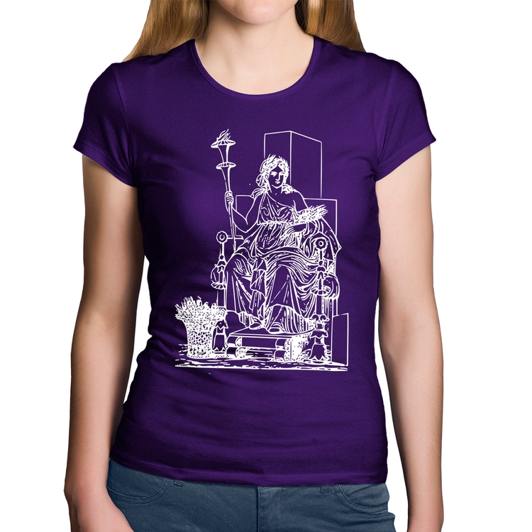 Baby Look Algodão Deusa Ceres - Roxa