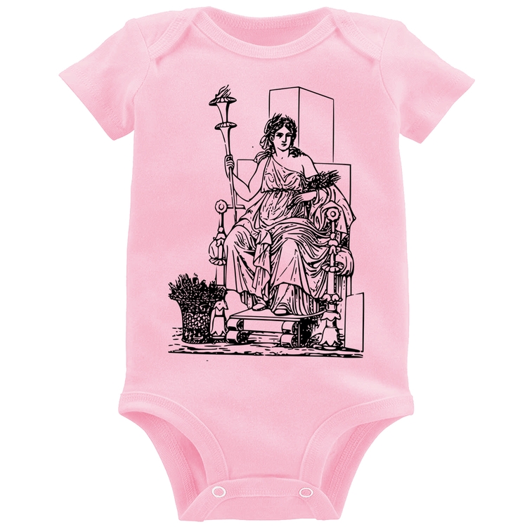Body Bebê Deusa Ceres - Rosa Bebê