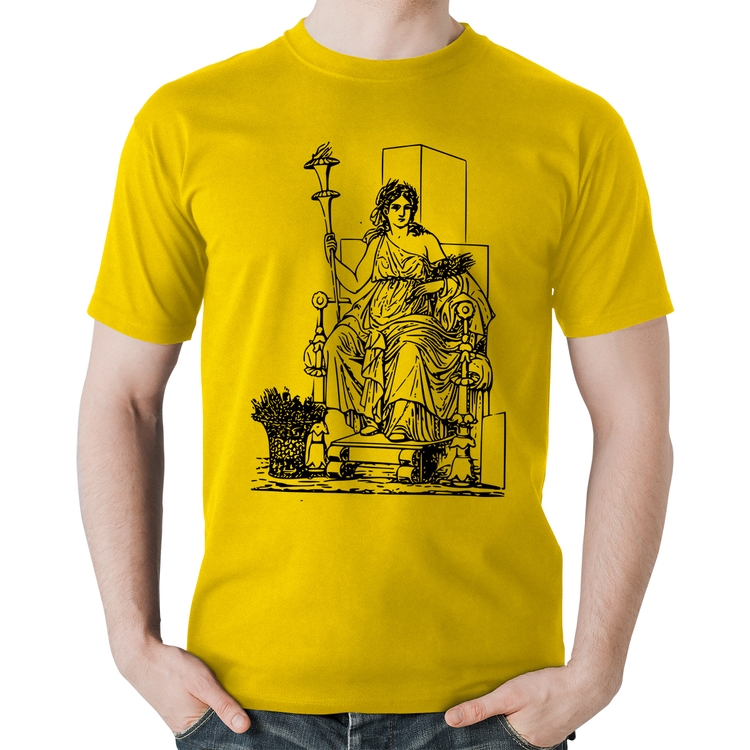 Camiseta Algodão Deusa Ceres - Amarela