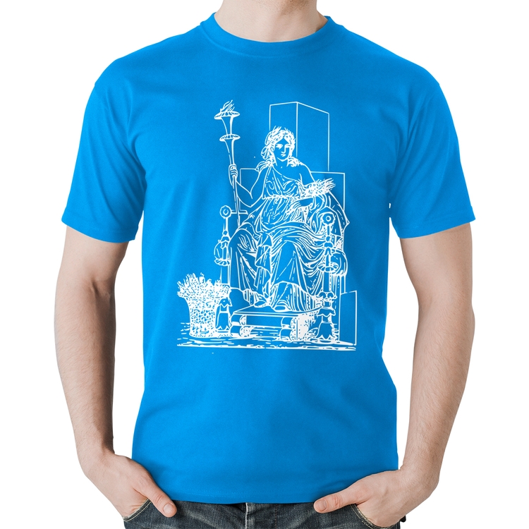 Camiseta Algodão Deusa Ceres - Azul