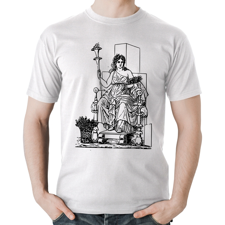 Camiseta Algodão Deusa Ceres - Branca