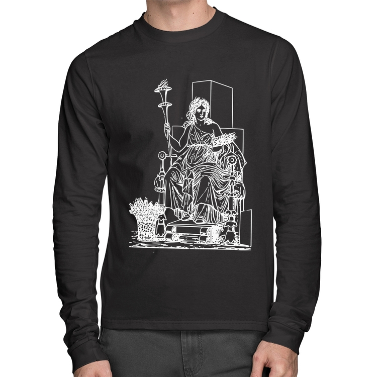 Camiseta Algodão Deusa Ceres Manga Longa