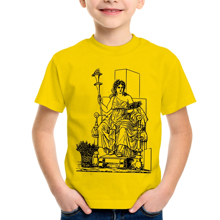Camiseta Infantil Deusa Ceres - Amarela