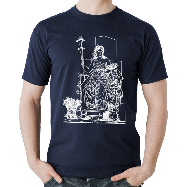 Camiseta Algodão Deusa Ceres - Marinho
