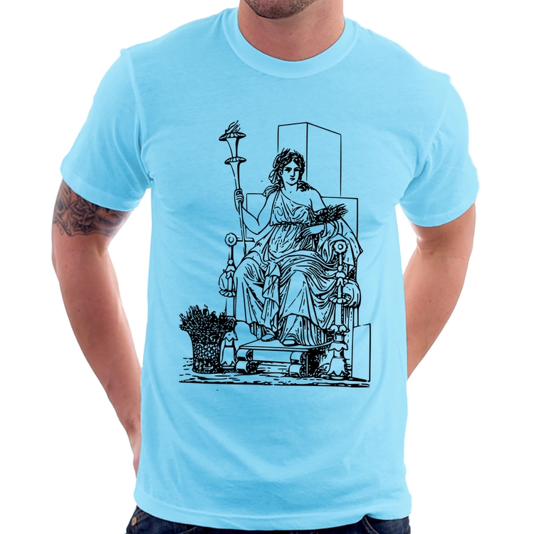 Camiseta Deusa Ceres - Azul Bebê