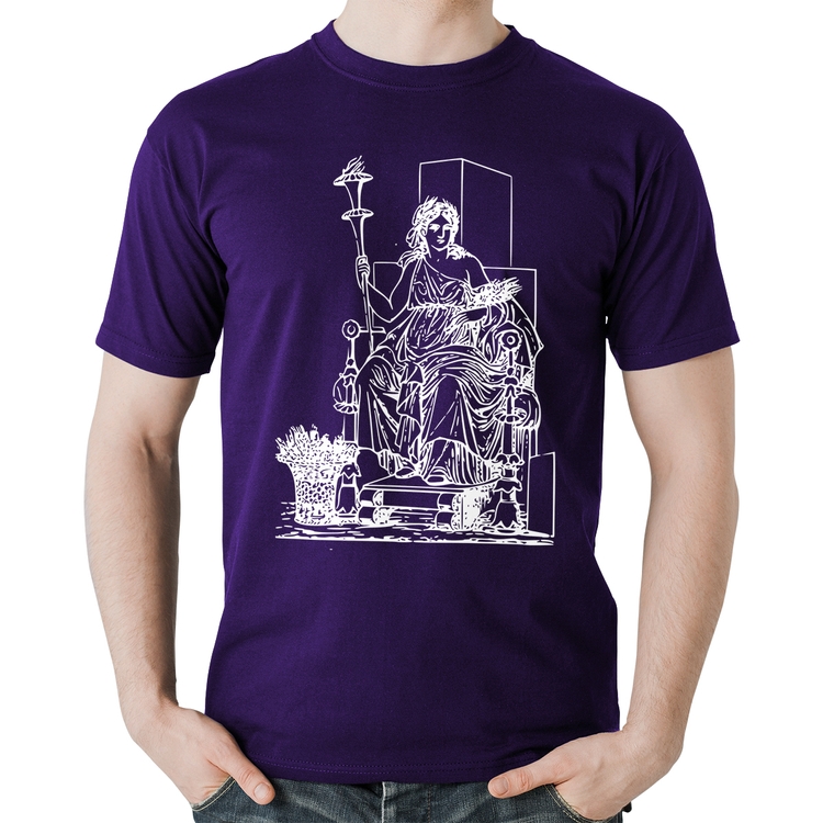 Camiseta Algodão Deusa Ceres - Roxa