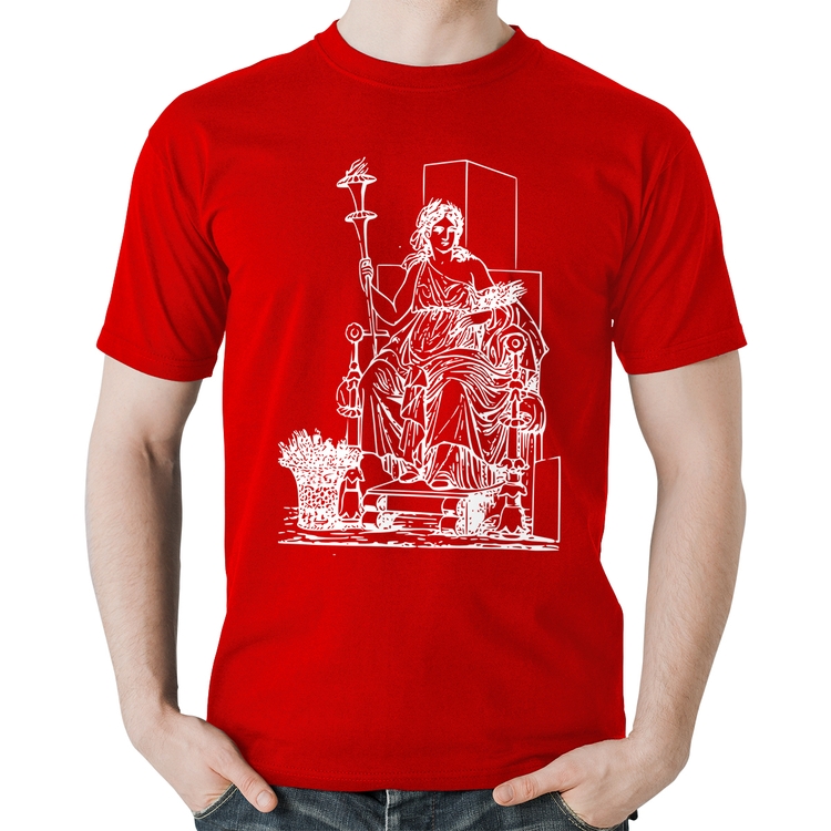 Camiseta Algodão Deusa Ceres - Vermelha