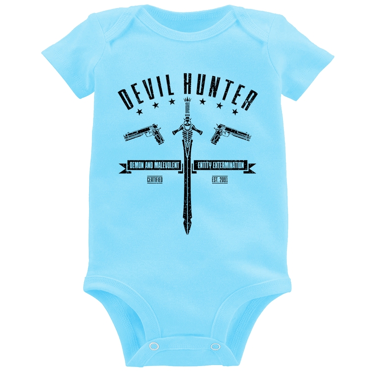 Body Bebê Devil Hunter - Azul Bebê