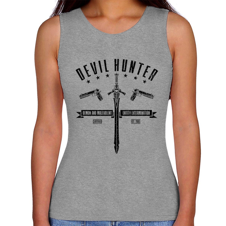 Regata Feminina Devil Hunter - Cinza