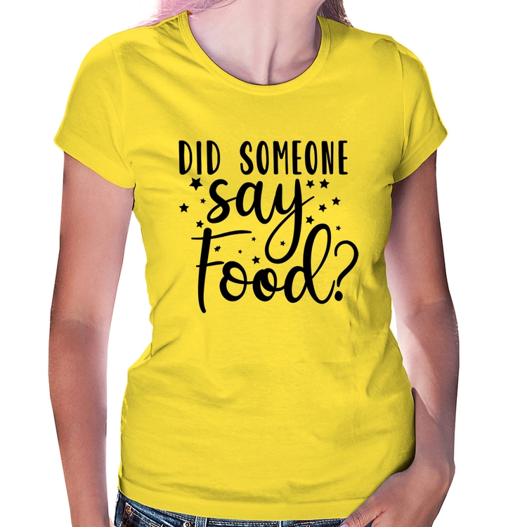 Baby Look Did Someone Say Food - Amarela