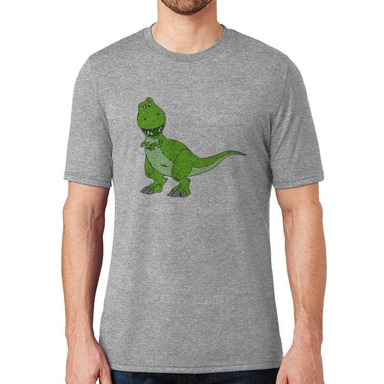 Camiseta Dinossauro - Cinza