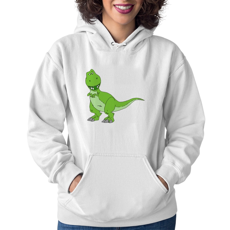 Moletom Feminino Dinossauro - Branco