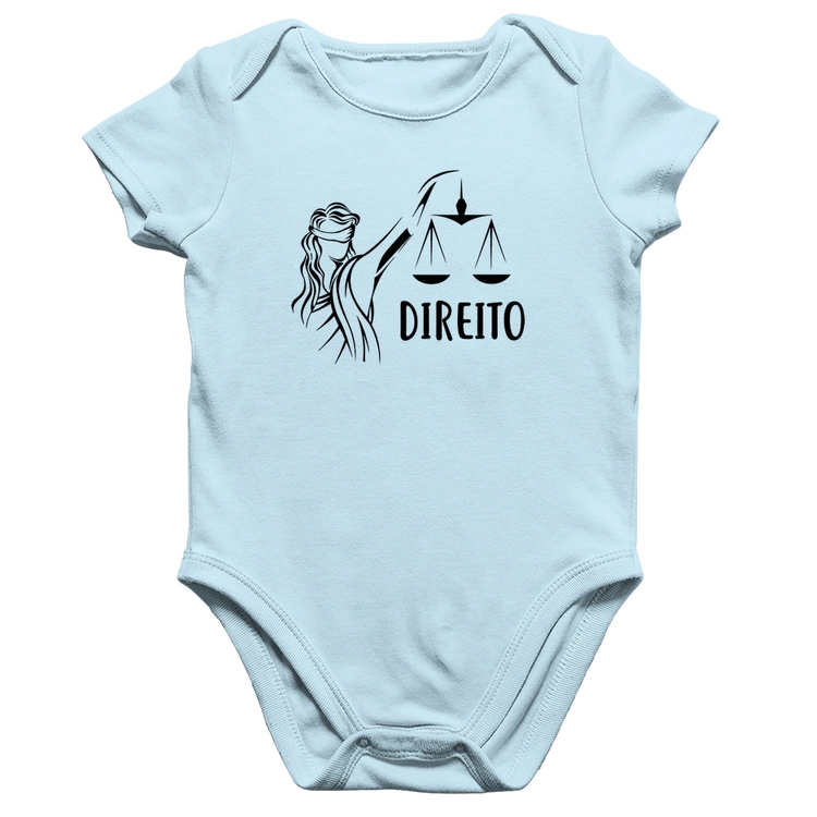 Body Bebê Algodão Direito - Azul Bebê